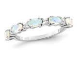 Lab-Created Opal Ring in Sterling Silver
